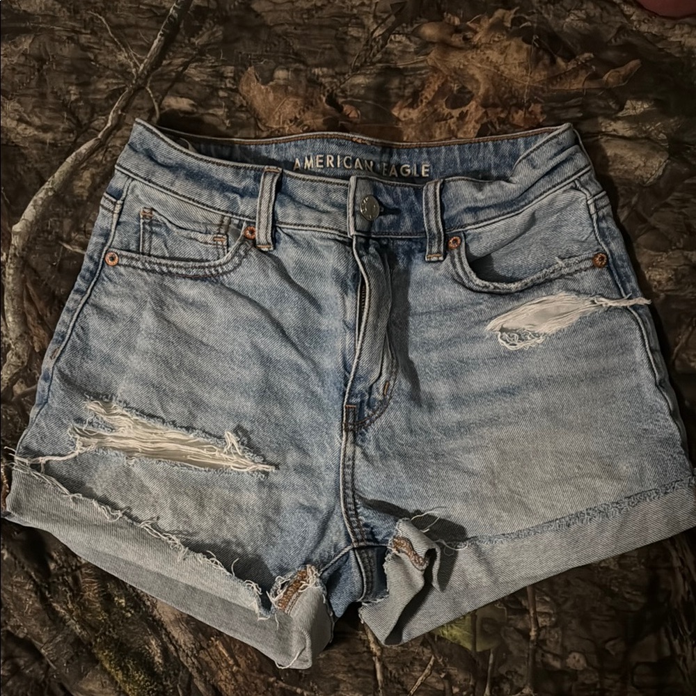 American Eagle Outfitters Women's Light Blue Denim Shorts